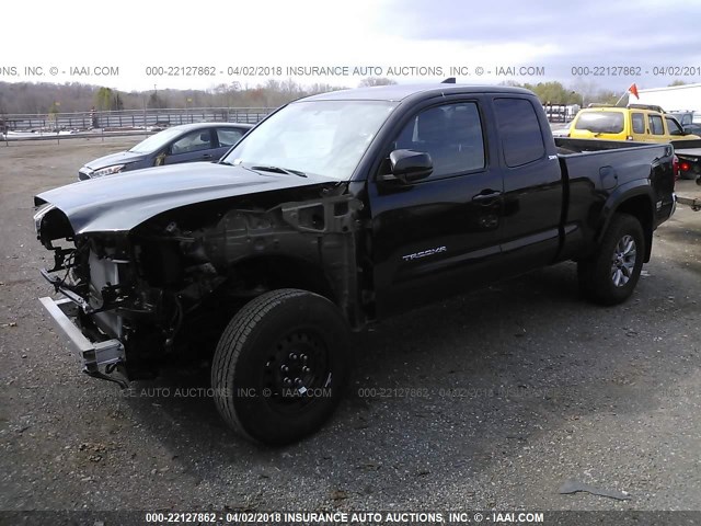 5TFSX5ENXHX051465 - 2017 TOYOTA TACOMA ACCESS CAB/SR/SR5 BLACK photo 2