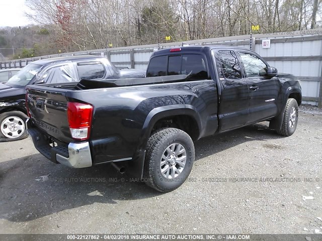 5TFSX5ENXHX051465 - 2017 TOYOTA TACOMA ACCESS CAB/SR/SR5 შავი ფოტო 4