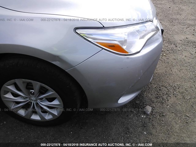 4T4BF1FK0GR575676 - 2016 TOYOTA CAMRY LE/XLE/SE/XSE SILVER photo 6