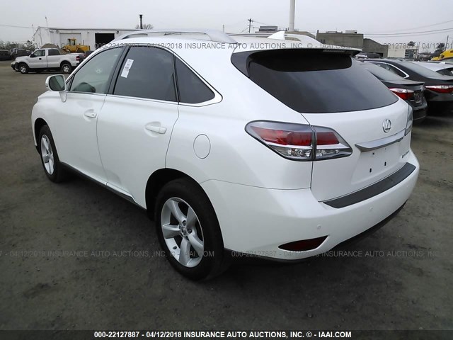 2T2BK1BA9EC250943 - 2014 LEXUS RX 350/BASE/F SPORT WHITE photo 3