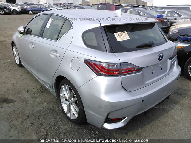 JTHKD5BH6F2221451 - 2015 LEXUS CT 200 SILVER photo 3