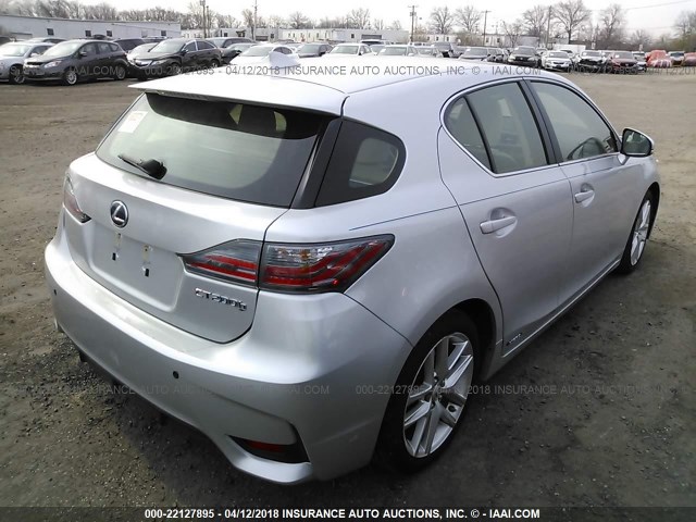 JTHKD5BH6F2221451 - 2015 LEXUS CT 200 SILVER photo 4