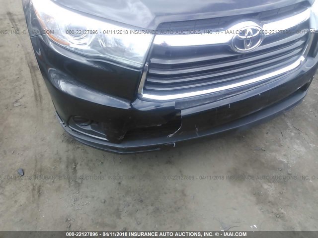 5TDBKRFH3FS136830 - 2015 TOYOTA HIGHLANDER LE/LE PLUS BLACK photo 6