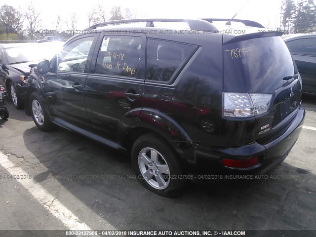 JA4AS2AW4AZ011040 - 2010 MITSUBISHI OUTLANDER ES შავი ფოტო 3