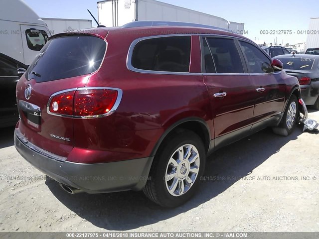 5GAKRCED6CJ119652 - 2012 BUICK ENCLAVE MAROON photo 4