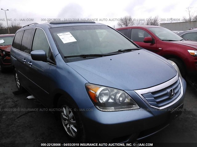 5FNRL38729B024137 - 2009 HONDA ODYSSEY EXL ლურჯი ფოტო 1