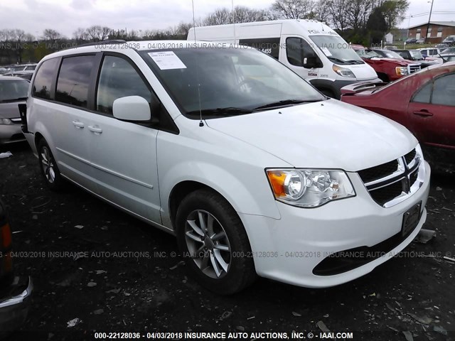 2C4RDGCGXGR352712 - 2016 DODGE GRAND CARAVAN SXT WHITE photo 1