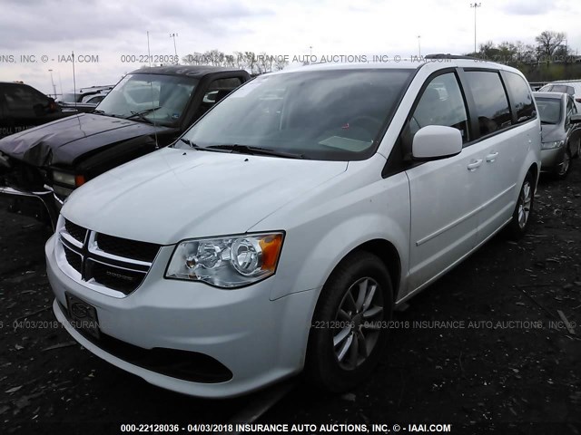 2C4RDGCGXGR352712 - 2016 DODGE GRAND CARAVAN SXT WHITE photo 2