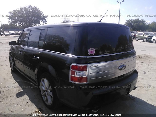 2FMHK6DT8ABA63198 - 2010 FORD FLEX LIMITED BLACK photo 3