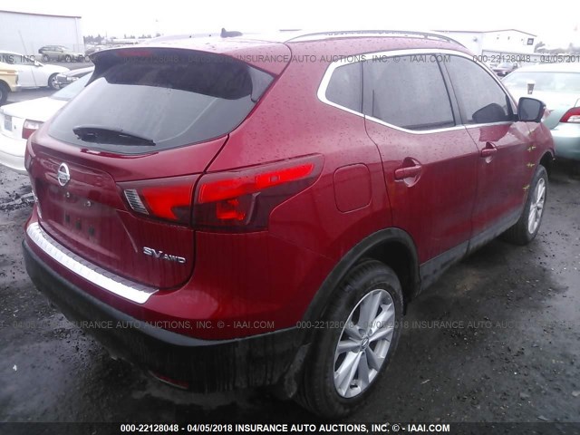 JN1BJ1CR6HW128423 - 2017 NISSAN ROGUE SPORT S/SV/SL RED photo 4