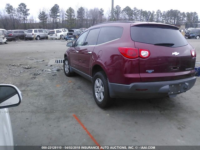 1GNLRFEDXAJ226616 - 2010 CHEVROLET TRAVERSE LT BURGUNDY photo 3