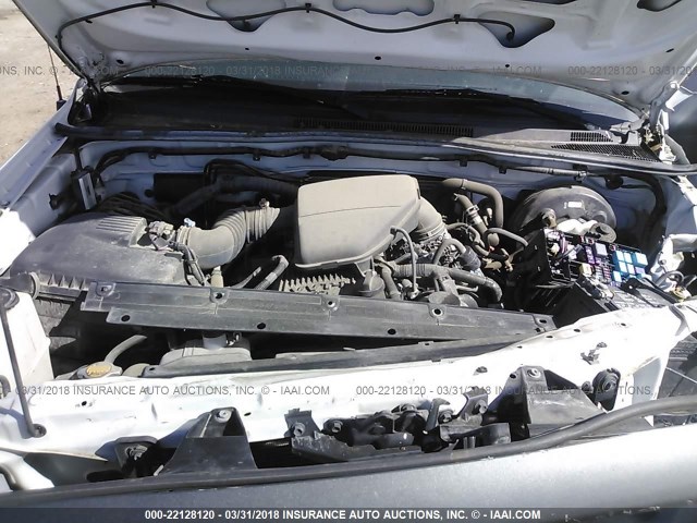 5TFJX4GN8DX025119 - 2013 TOYOTA TACOMA DOUBLE CAB თეთრი ფოტო 10