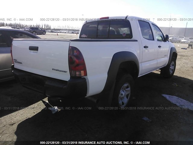 5TFJX4GN8DX025119 - 2013 TOYOTA TACOMA DOUBLE CAB WHITE photo 4