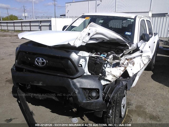 5TFJX4GN8DX025119 - 2013 TOYOTA TACOMA DOUBLE CAB WHITE photo 6