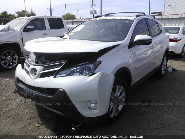 2T3YFREV0DW040865 - 2013 TOYOTA RAV4 LIMITED WHITE photo 2