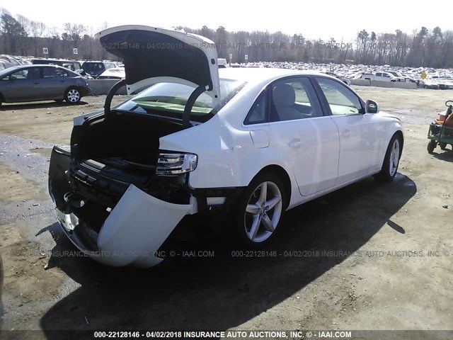 WAUMF78K59N056477 - 2009 AUDI A4 PRESTIGE WHITE photo 4