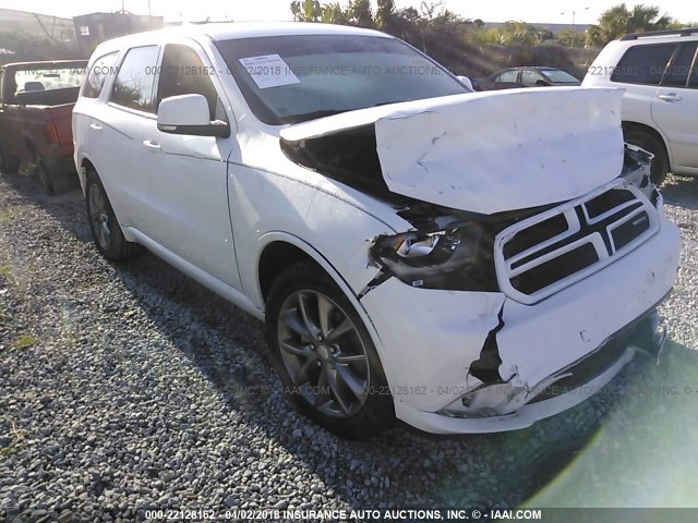 1C4RDHDG6FC740452 - 2015 DODGE DURANGO LIMITED WHITE photo 1