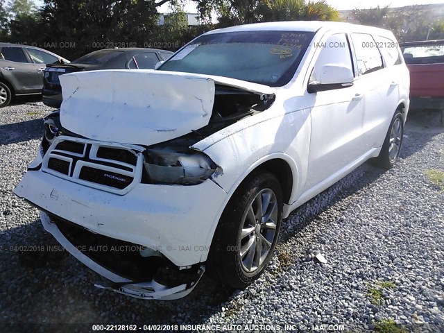 1C4RDHDG6FC740452 - 2015 DODGE DURANGO LIMITED WHITE photo 2