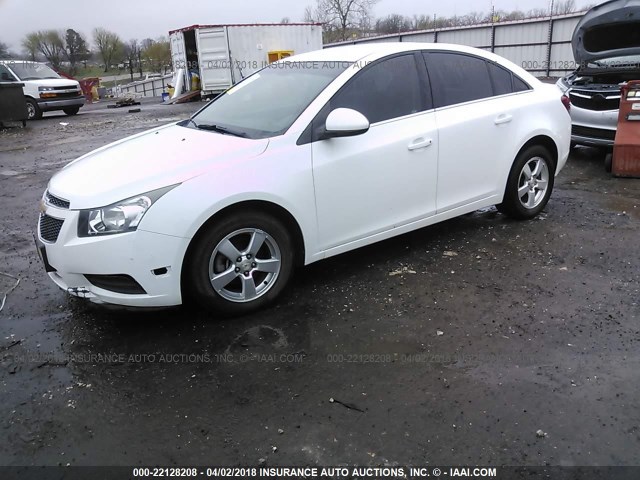 1G1PE5SC8C7116507 - 2012 CHEVROLET CRUZE LT WHITE photo 2