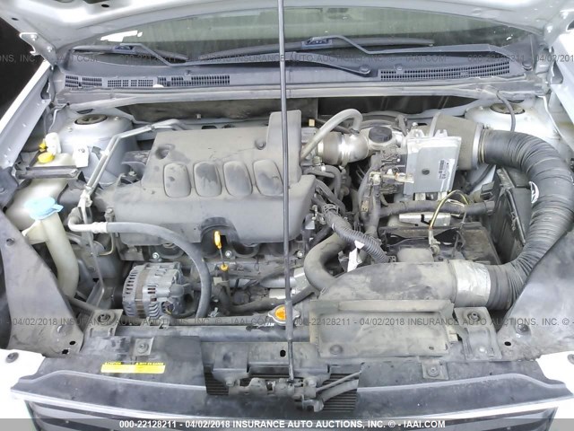 3N1AB6AP9AL654337 - 2010 NISSAN SENTRA 2.0/2.0S/SR/2.0SL SILVER photo 10