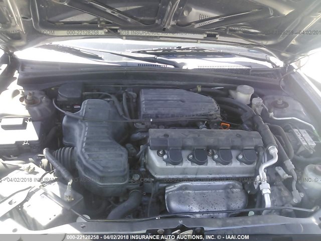 2HGES25715H523789 - 2005 HONDA CIVIC EX GRAY photo 10