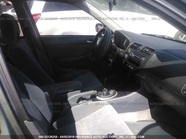 2HGES25715H523789 - 2005 HONDA CIVIC EX GRAY photo 5