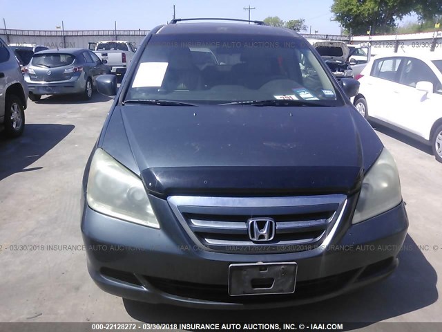 5FNRL38735B068643 - 2005 HONDA ODYSSEY EXL BLUE photo 6