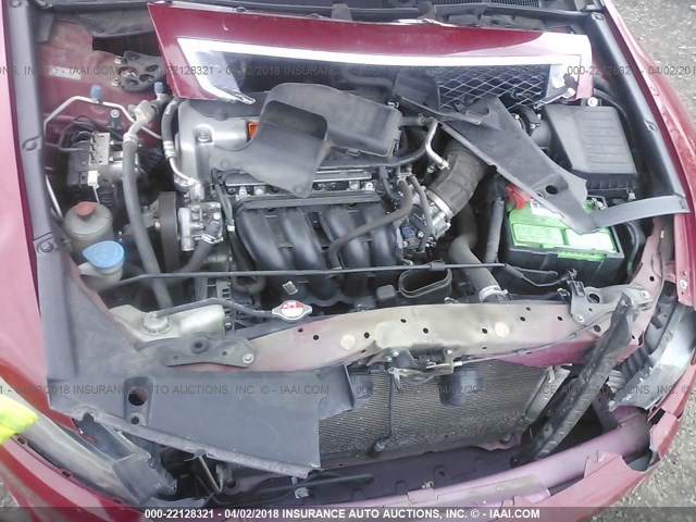 1HGCS1B88AA001491 - 2010 HONDA ACCORD EXL RED photo 10