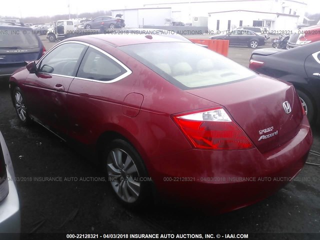 1HGCS1B88AA001491 - 2010 HONDA ACCORD EXL RED photo 3