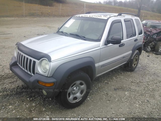 1J4GL48K43W547528 - 2003 JEEP LIBERTY SPORT/FREEDOM SILVER photo 2