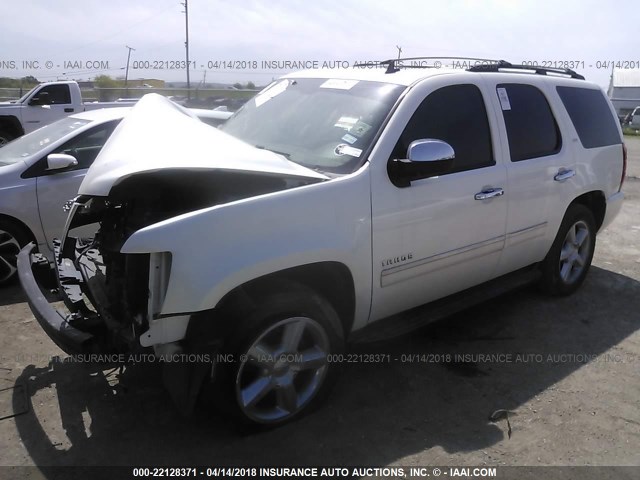 1GNSCCE02BR130202 - 2011 CHEVROLET TAHOE C1500 LTZ WHITE photo 2