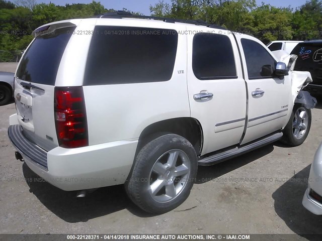 1GNSCCE02BR130202 - 2011 CHEVROLET TAHOE C1500 LTZ WHITE photo 4