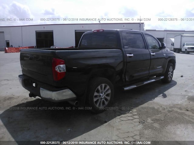 5TFHW5F15EX340449 - 2014 TOYOTA TUNDRA CREWMAX LIMITED BLACK photo 4