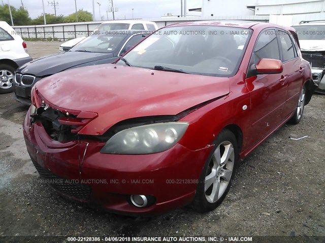 JM1BK143641104957 - 2004 MAZDA 3 HATCHBACK RED photo 2