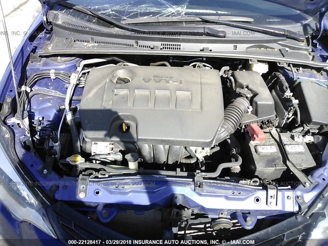 2T1BURHEXFC409767 - 2015 TOYOTA COROLLA L/LE/LE PLS/PRM/S/S PLS BLUE photo 10