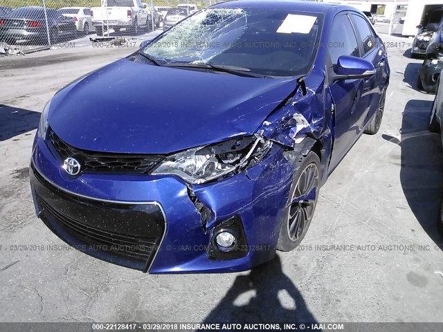 2T1BURHEXFC409767 - 2015 TOYOTA COROLLA L/LE/LE PLS/PRM/S/S PLS BLUE photo 6