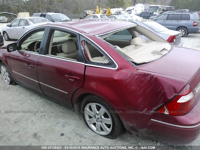 1FAFP24136G131062 - 2006 FORD FIVE HUNDRED SEL RED photo 6