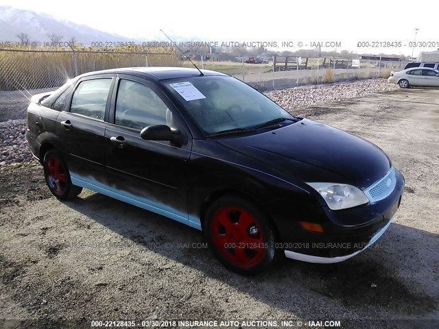 1FAHP34N37W145407 - 2007 FORD FOCUS ZX4/S/SE/SES BLACK photo 1