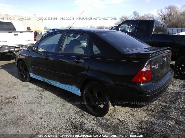 1FAHP34N37W145407 - 2007 FORD FOCUS ZX4/S/SE/SES BLACK photo 3