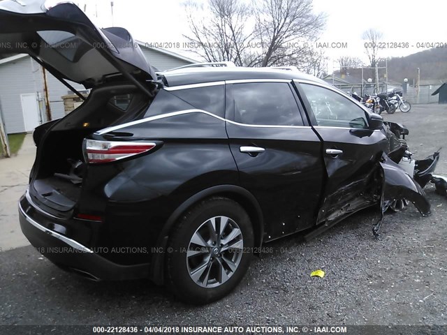 5N1AZ2MH0GN161480 - 2016 NISSAN MURANO S/SL/SV/PLATINUM BLACK photo 4