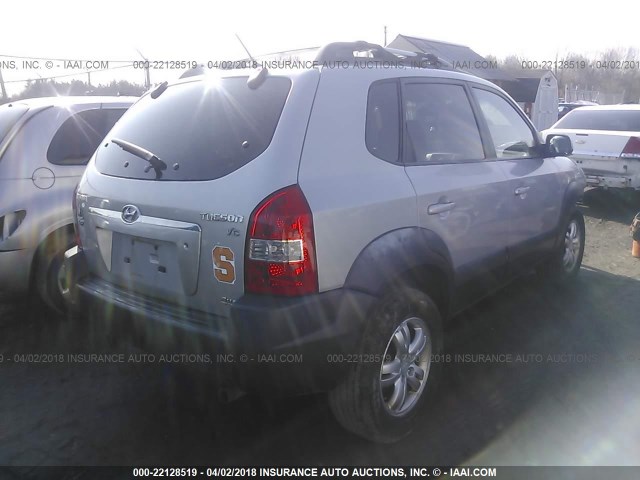 KM8JN72D87U685524 - 2007 HYUNDAI TUCSON SE/LIMITED SILVER photo 4