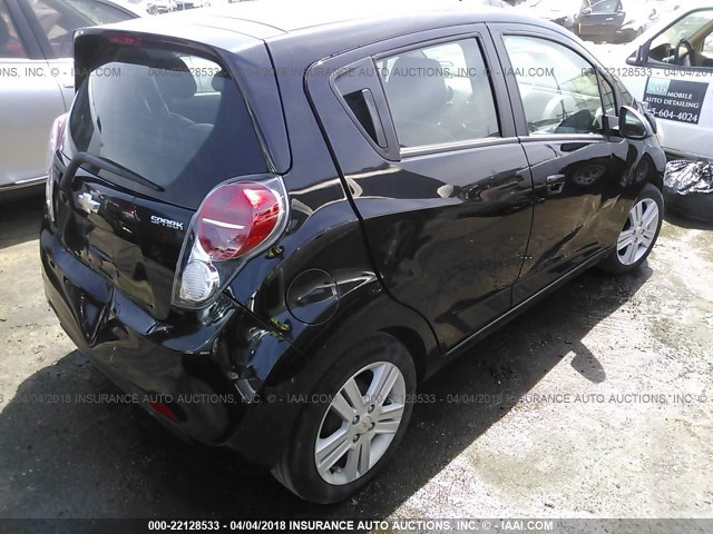 KL8CD6S94EC568203 - 2014 CHEVROLET SPARK 1LT BLACK photo 4