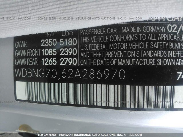 WDBNG70J62A286970 - 2002 MERCEDES-BENZ S 430 SILVER photo 9