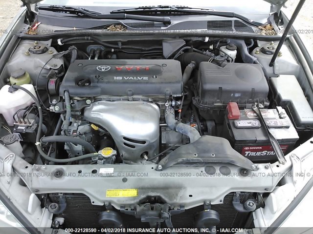 4T1BE30K65U639332 - 2005 TOYOTA CAMRY LE/XLE/SE ვერცხლისფერი ფოტო 10