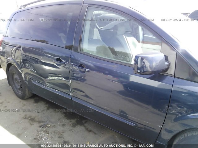 5N1BV28U95N138719 - 2005 NISSAN QUEST S/SE/SL Dark Blue photo 6