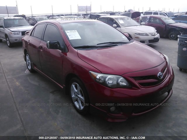 5YFBU4EE3CP072961 - 2012 TOYOTA COROLLA S/LE RED photo 1