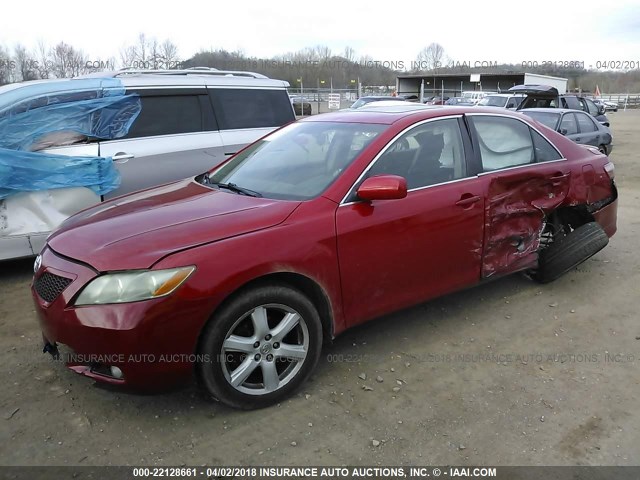 4T1BE46KX8U246208 - 2008 TOYOTA CAMRY CE/LE/XLE/SE RED photo 2