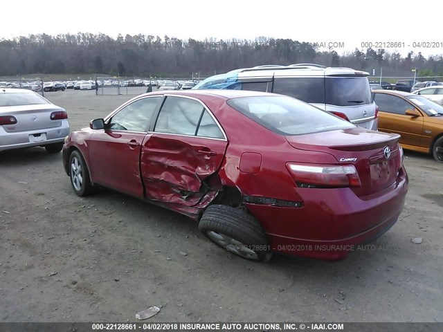 4T1BE46KX8U246208 - 2008 TOYOTA CAMRY CE/LE/XLE/SE RED photo 3
