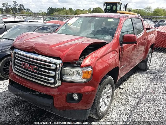 1GTG5CEA9G1283098 - 2016 GMC CANYON SLE RED photo 2