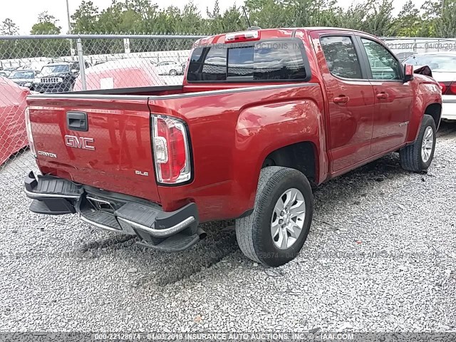 1GTG5CEA9G1283098 - 2016 GMC CANYON SLE RED photo 4